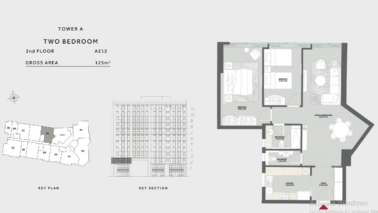 Floor plan for apartment at Marriott Residences Heliopolis