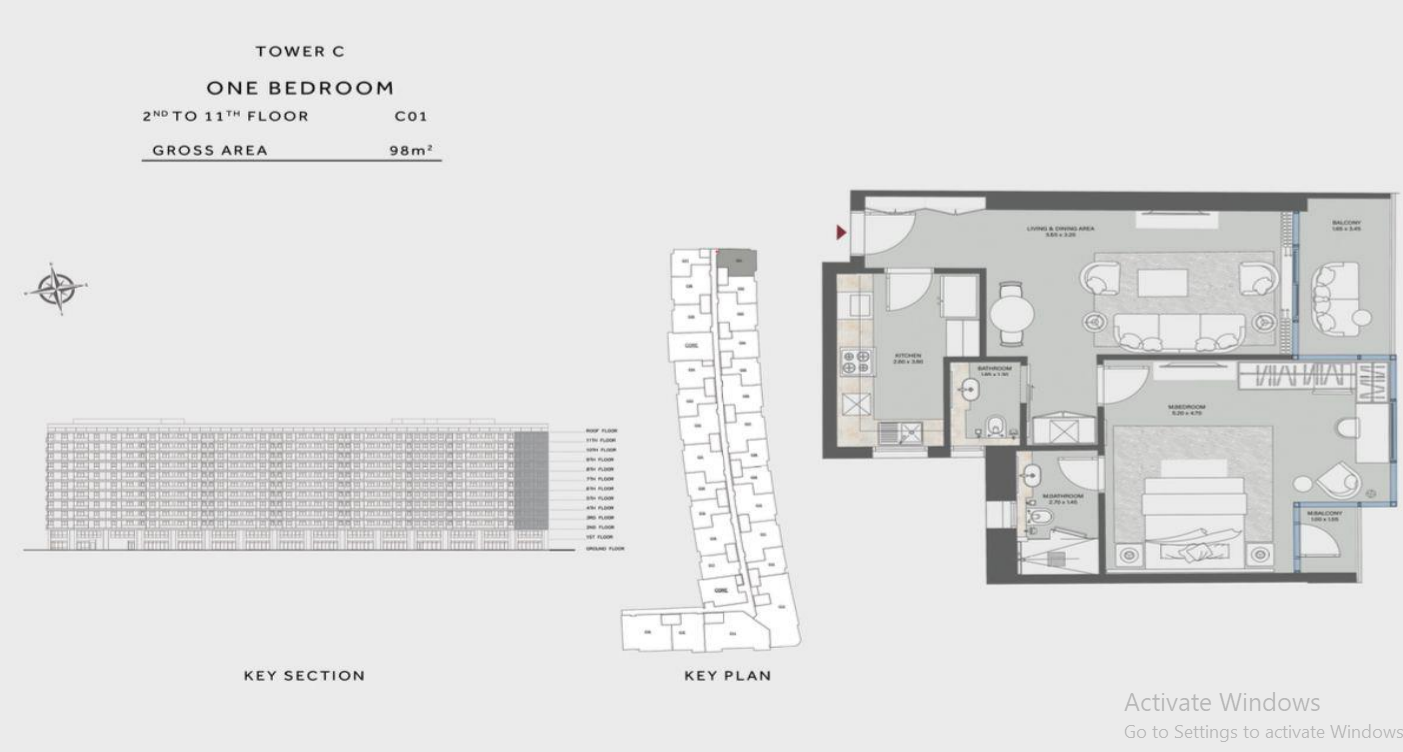 Floor plan for apartment at Marriott Residences Heliopolis