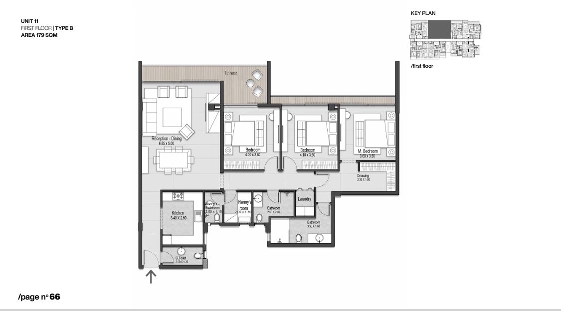 Floor plan for apartment at Nmq