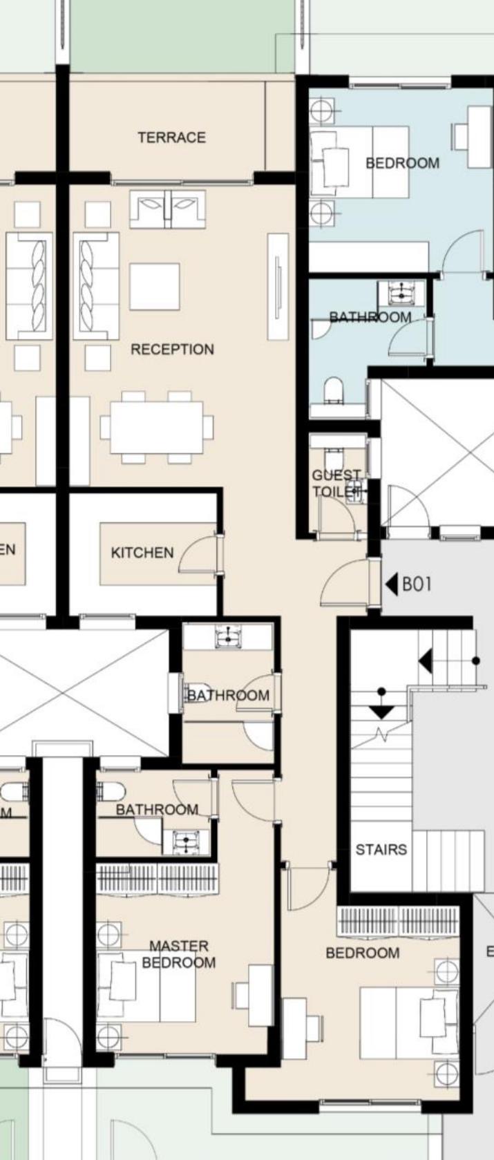 Floor plan for apartment at Palm Hills New Cairo