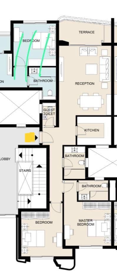 Floor plan for apartment at Palm Hills New Cairo