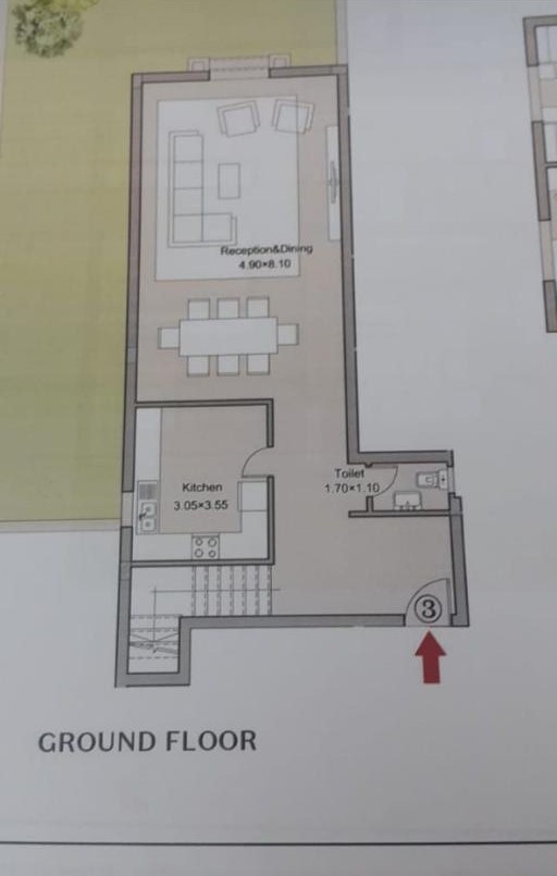 Floor plan for duplex at Taj City