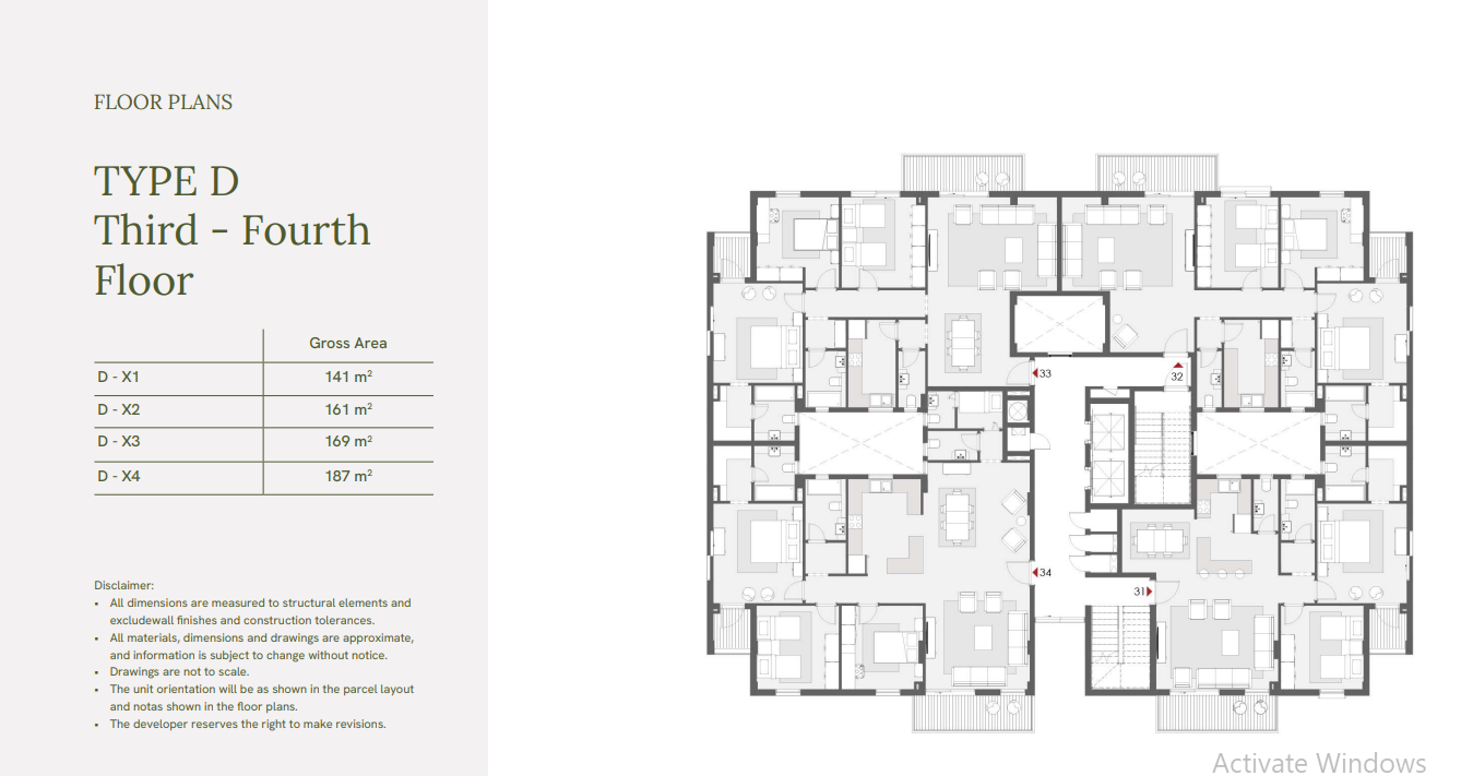 Floor plan for apartment at One33