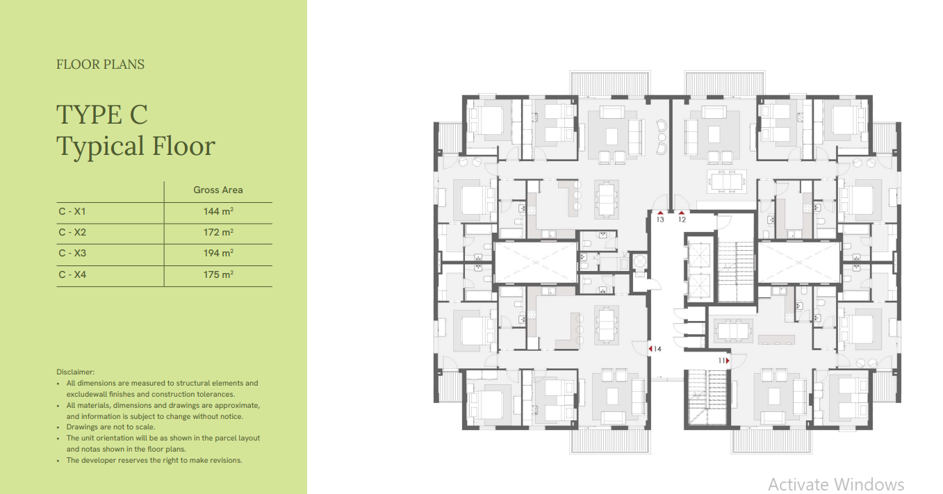 Floor plan for apartment at One33