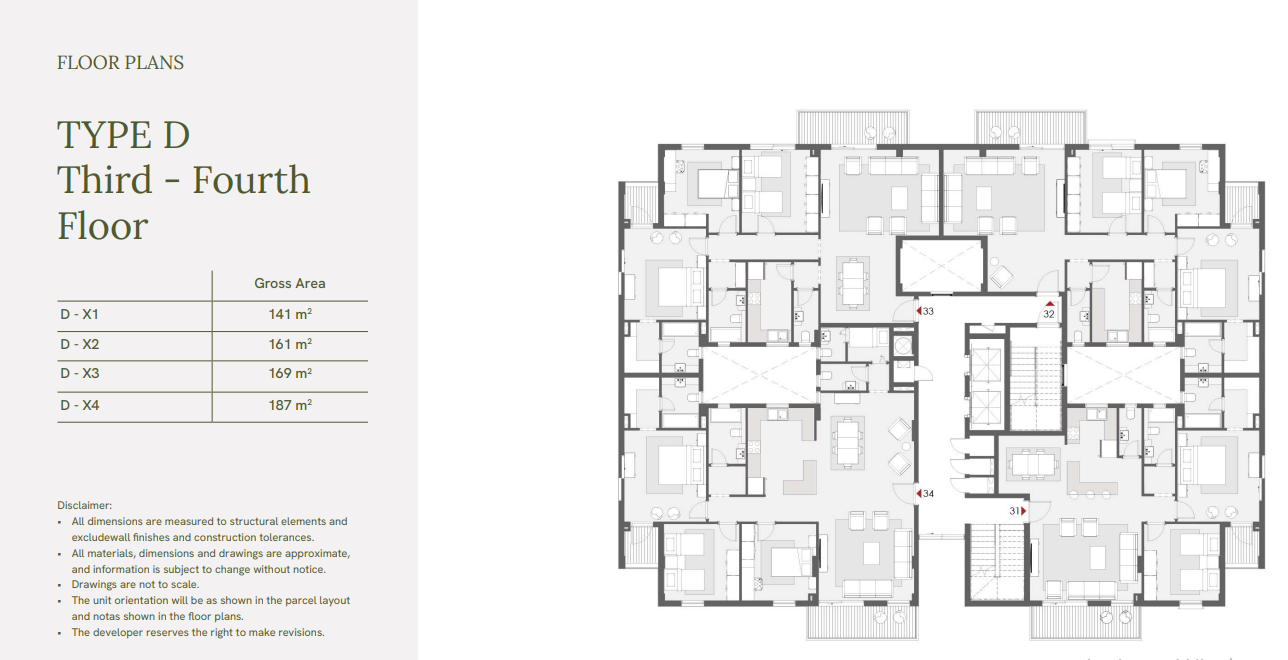 Floor plan for apartment at One33