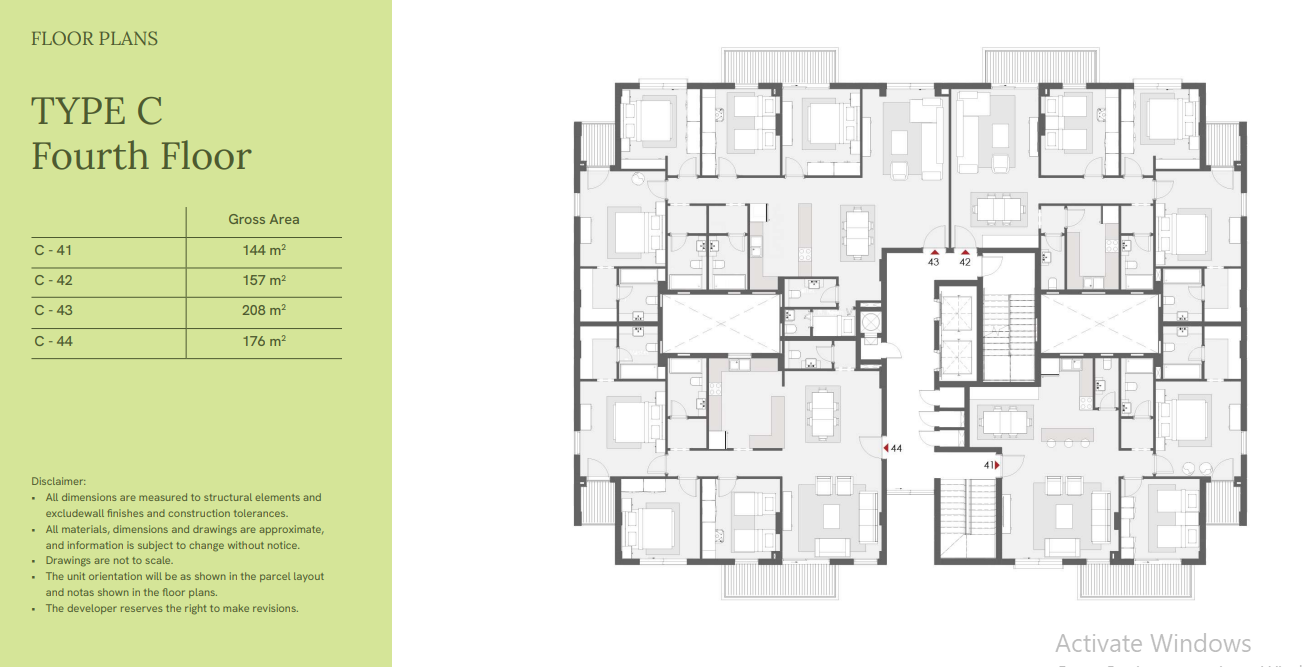 Floor plan for apartment at One33