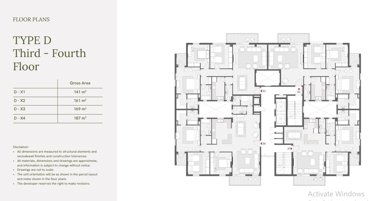 Floor plan for apartment at One33