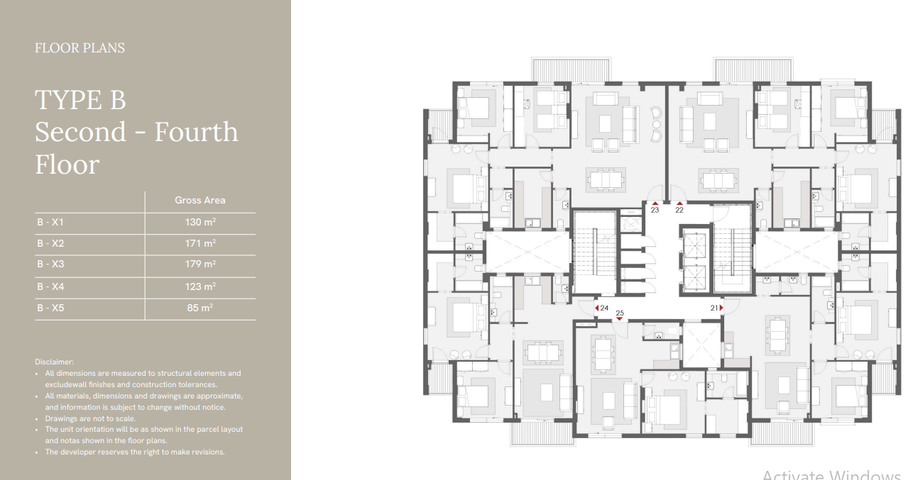 Floor plan for apartment at One33