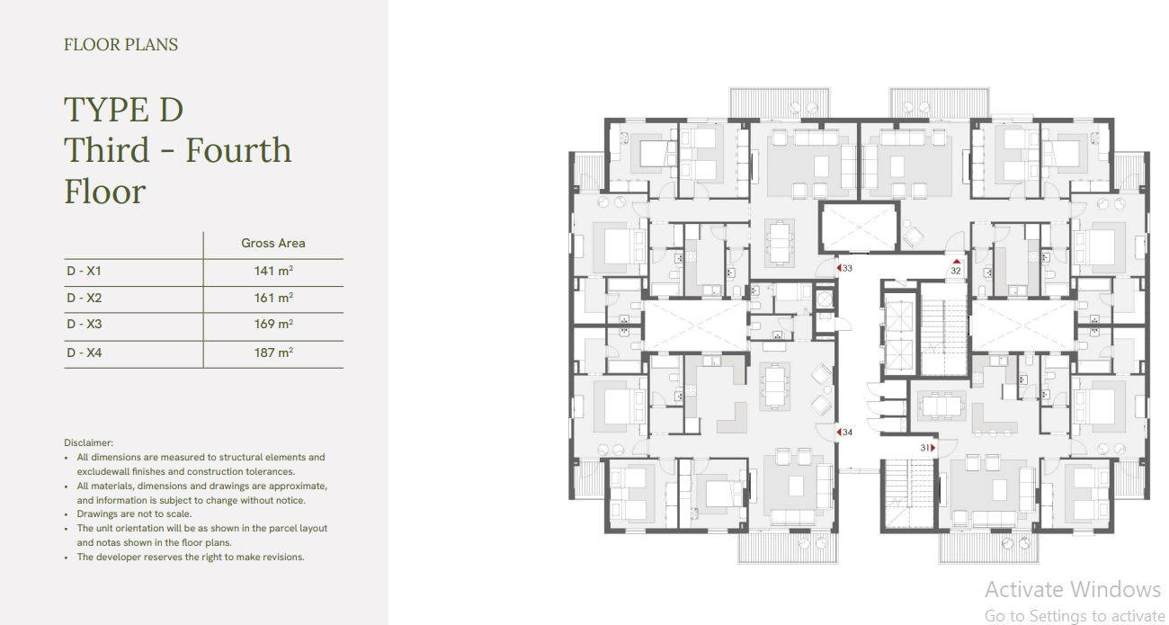 Floor plan for apartment at One33
