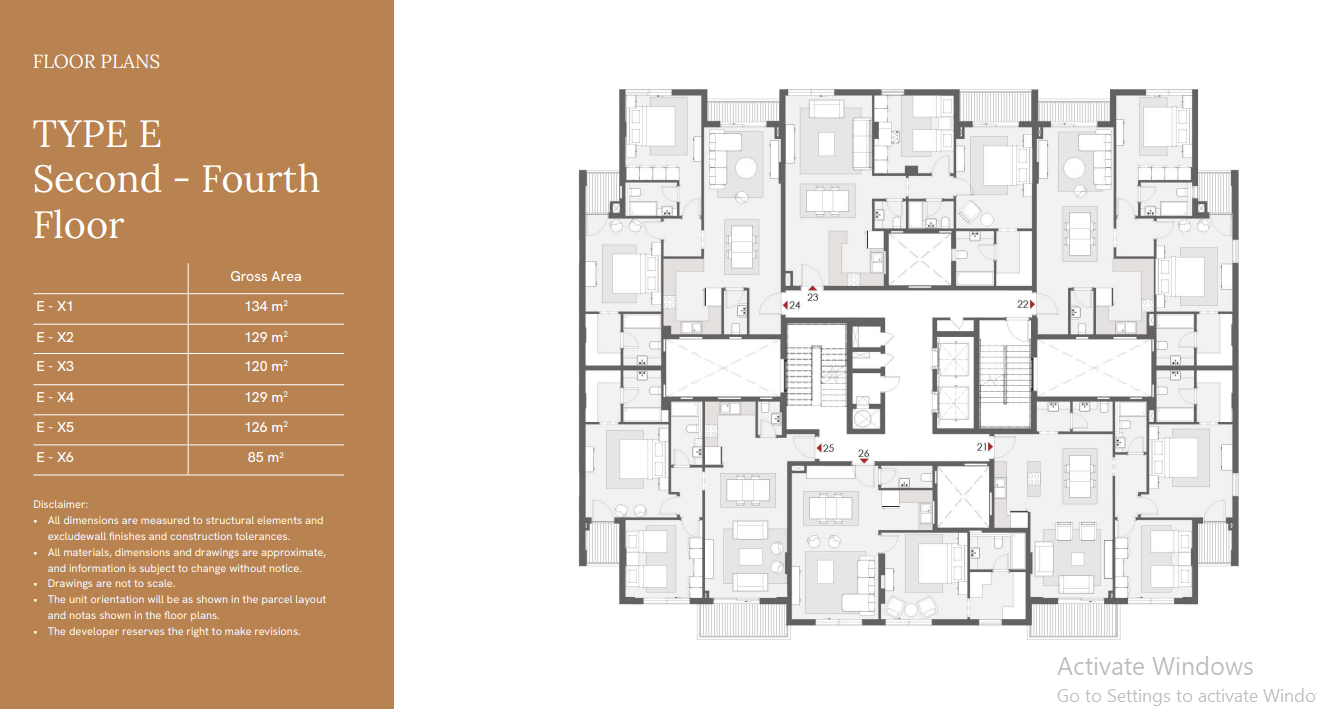Floor plan for apartment at One33