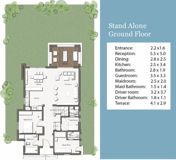 Floor plan for villa at Gaia