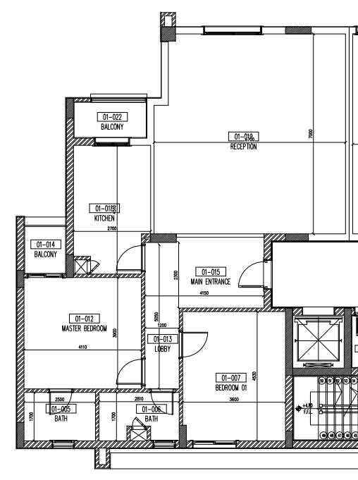 Floor plan for apartment at W signature