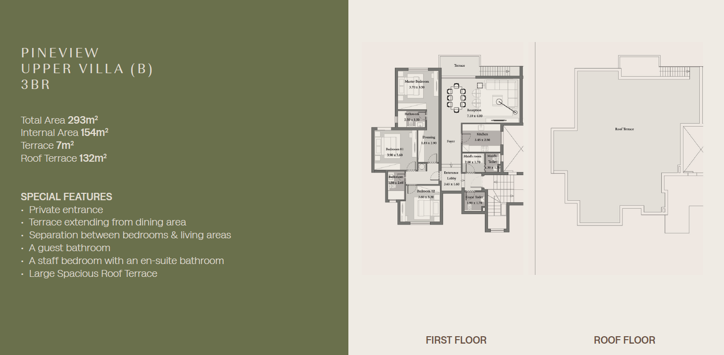 Floor plan for villa at Pine Lanes