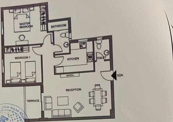Floor plan for apartment at Sarai