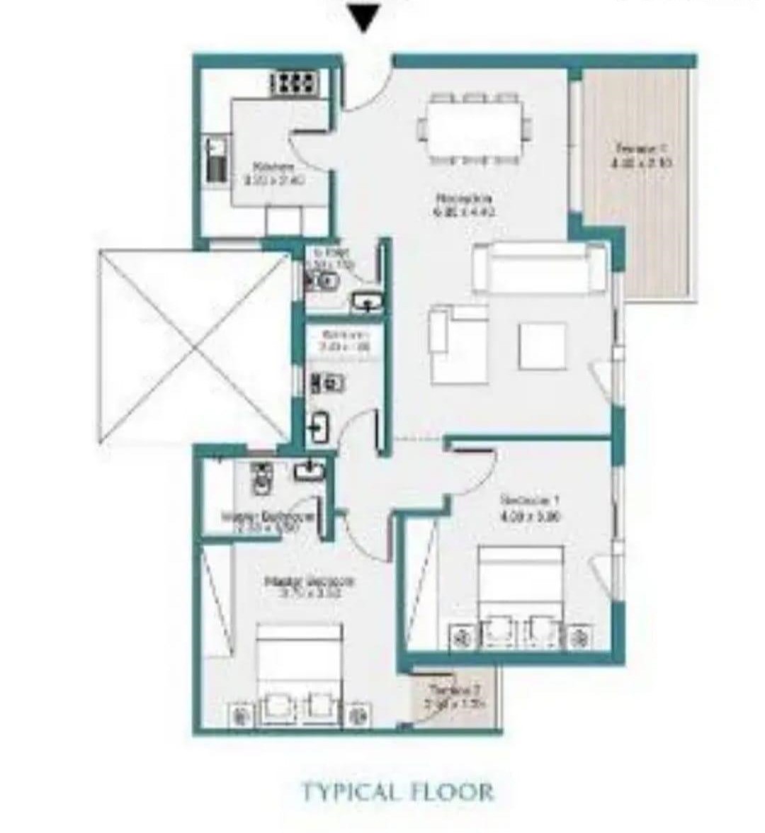 Floor plan for apartment at Bloomfields