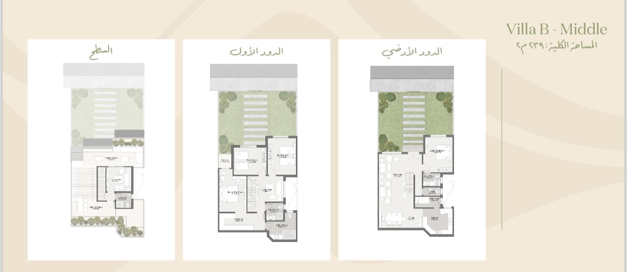 Floor plan for villa at Sarai