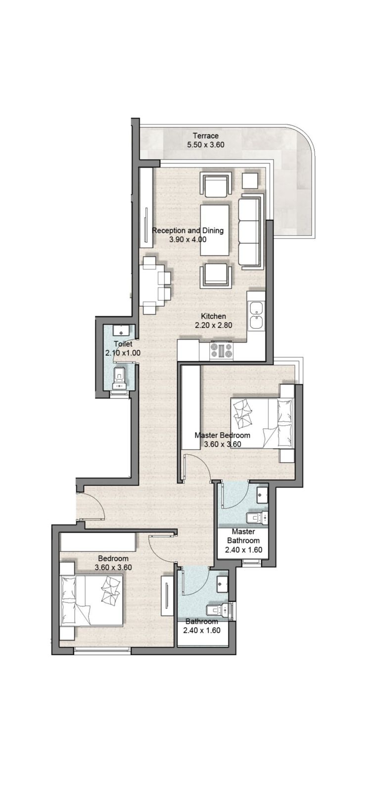 Floor plan for chalet at Hyde Park North - Seashore