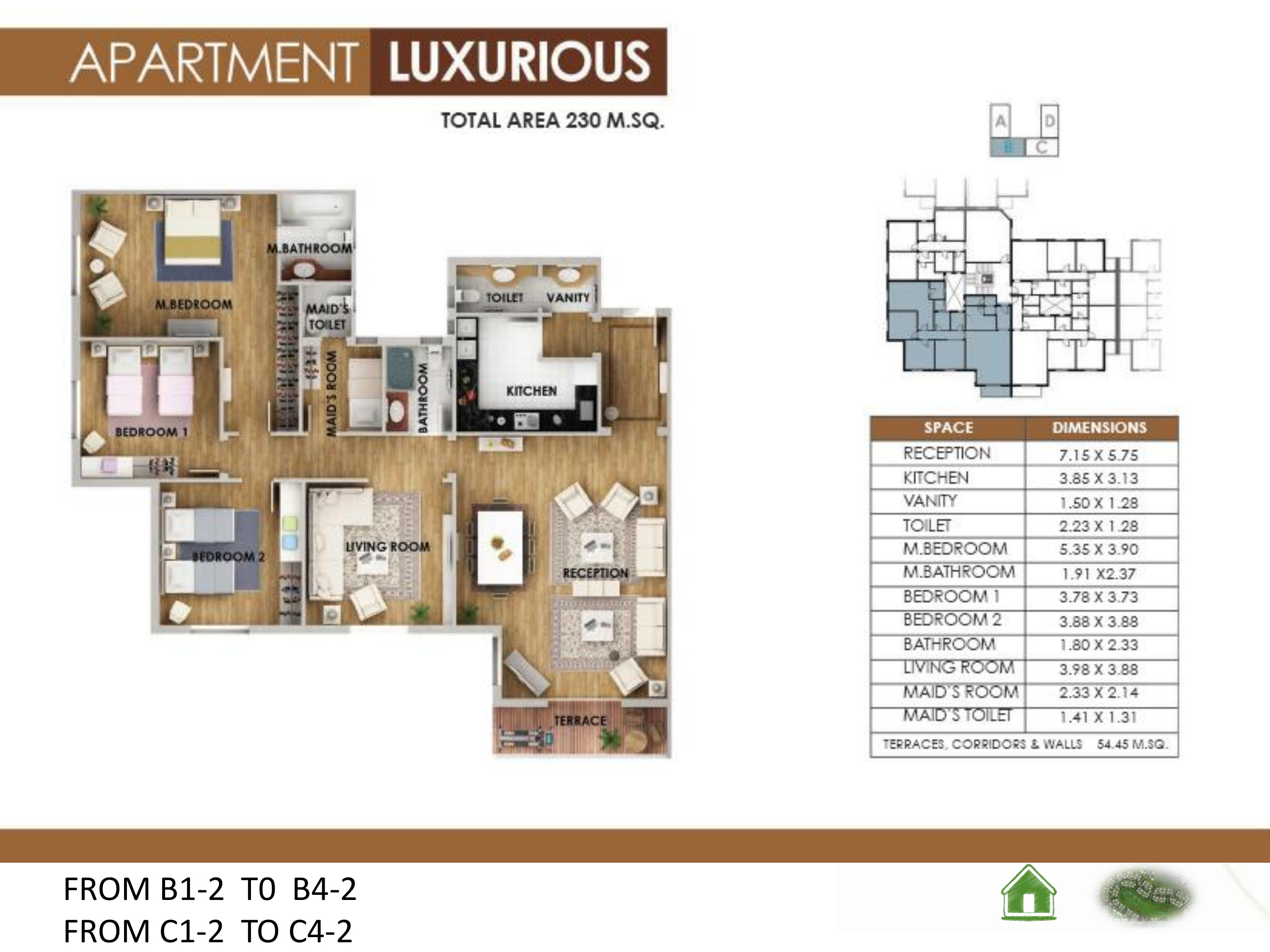 Floor plan for apartment at Club Park- ICity New Cairo