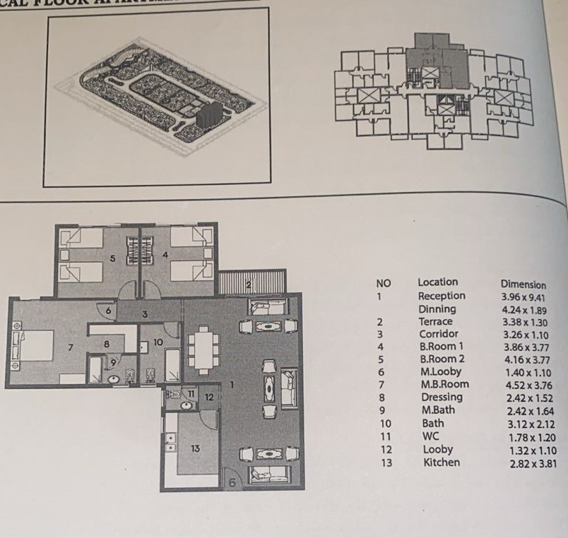 Floor plan for apartment at Valencia Valley