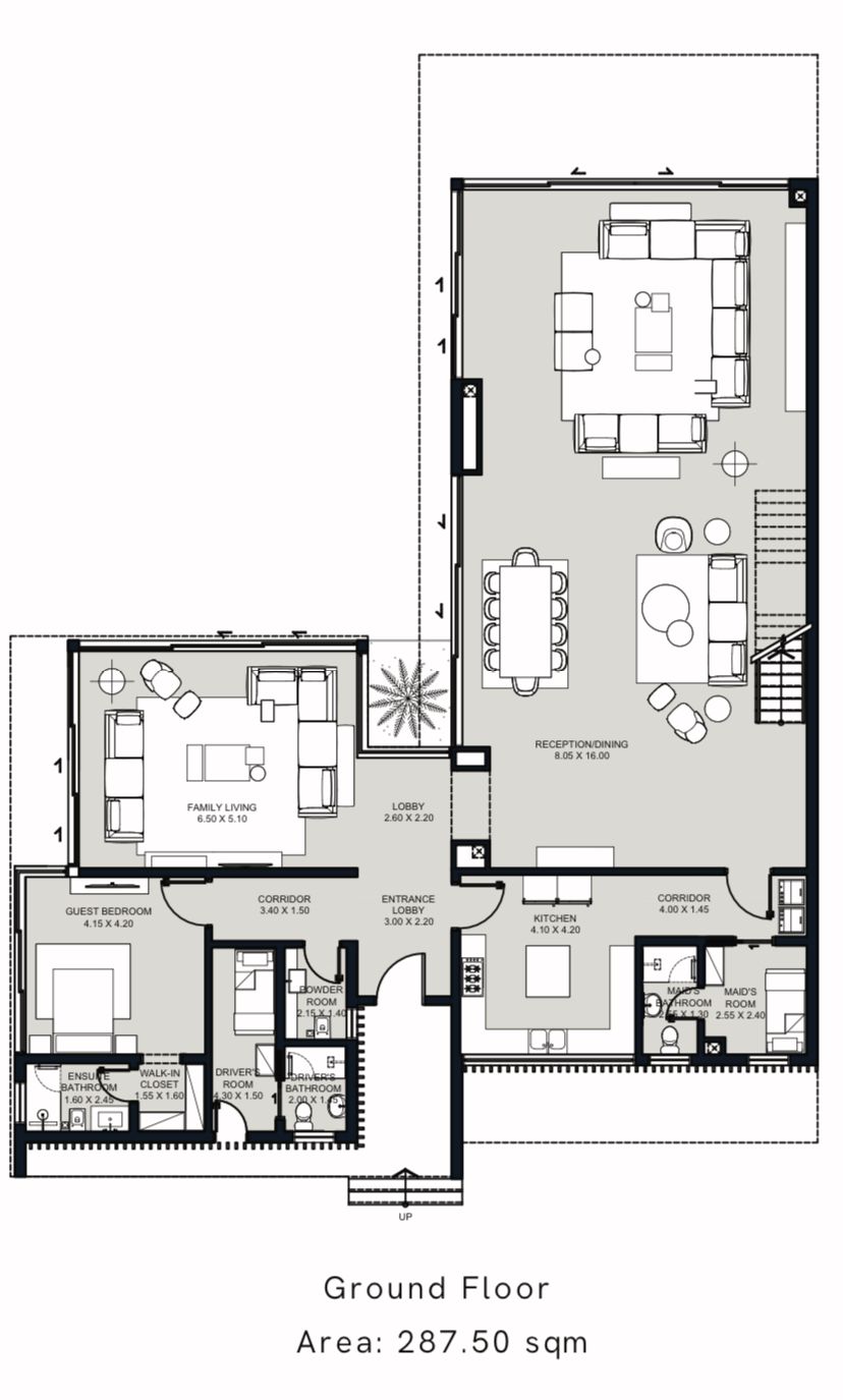 Floor plan for villa at Swan Lake West