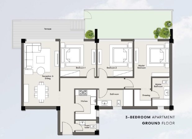 Floor plan for apartment at Kite