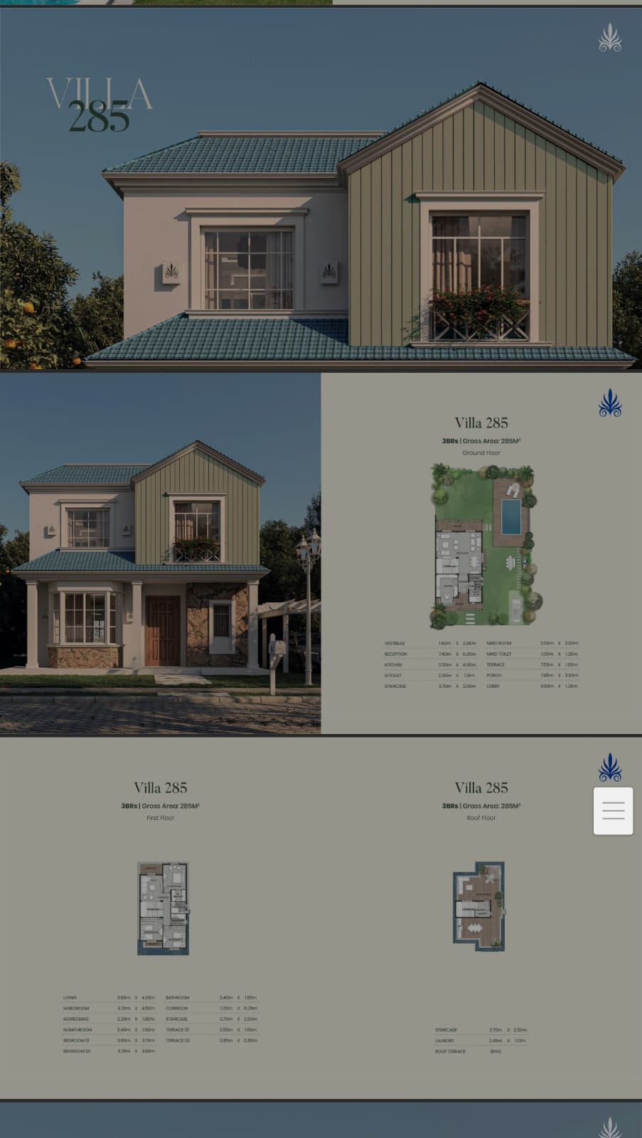 Floor plan for villa at Aliva Mountain View Mostakbal City