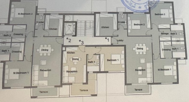 Floor plan for apartment at Badya