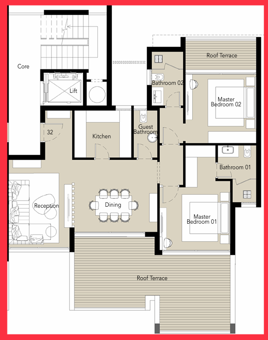 Floor plan for apartment at PX