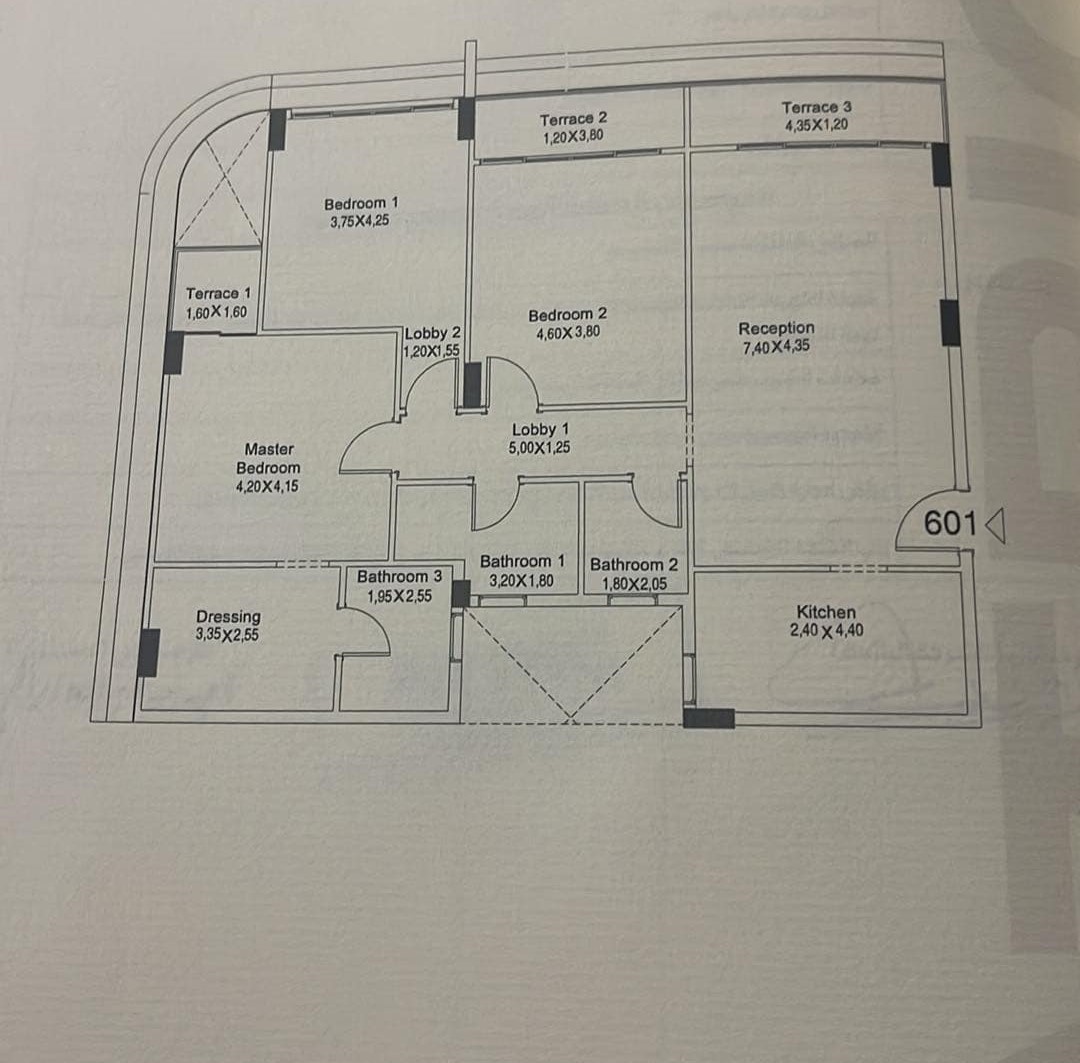 Floor plan for apartment at Boardwalk