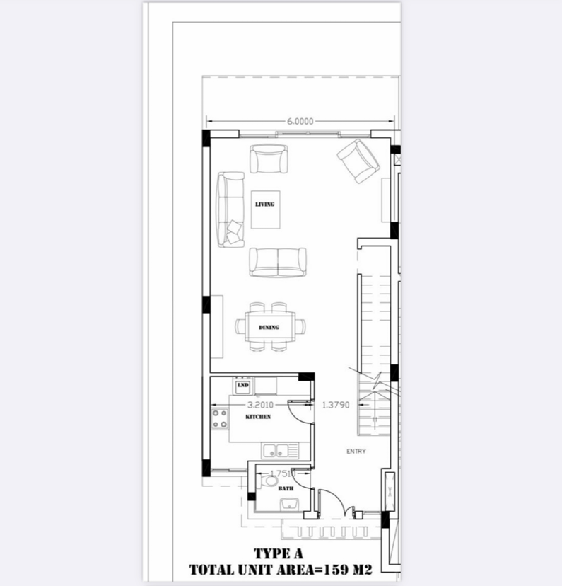 Floor plan for villa at Hyde Park