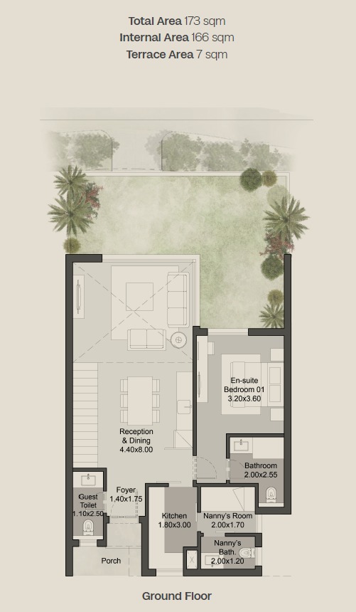 Floor plan for townhouse at Hills of One