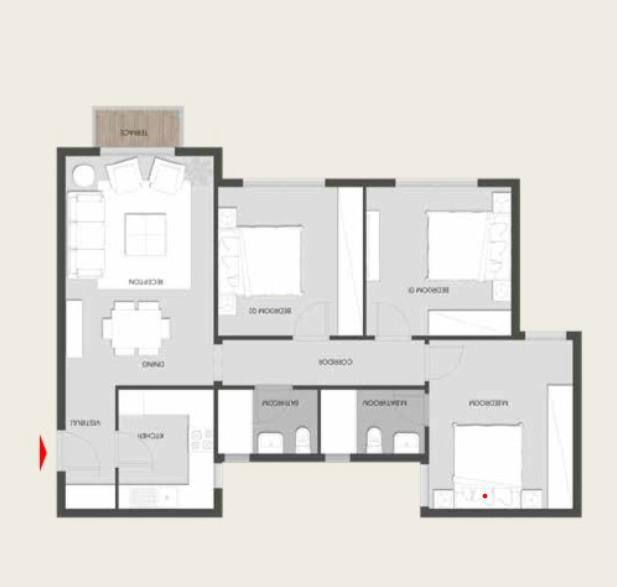 Floor plan for apartment at Aliva Mountain View Mostakbal City