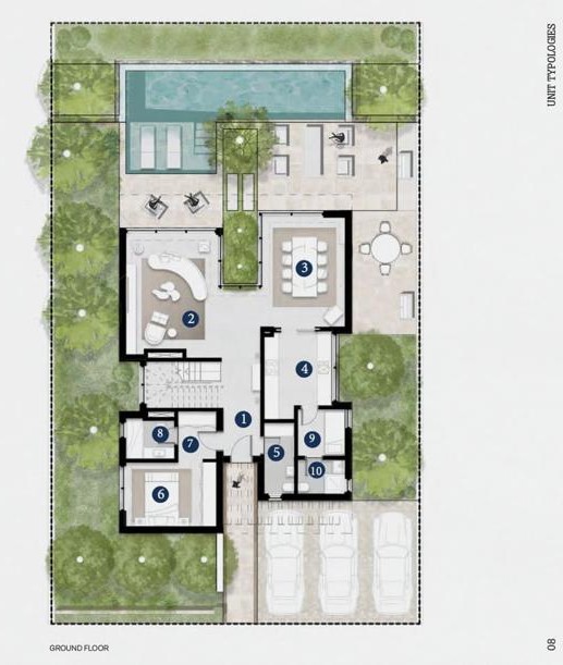 Floor plan for villa at Solana
