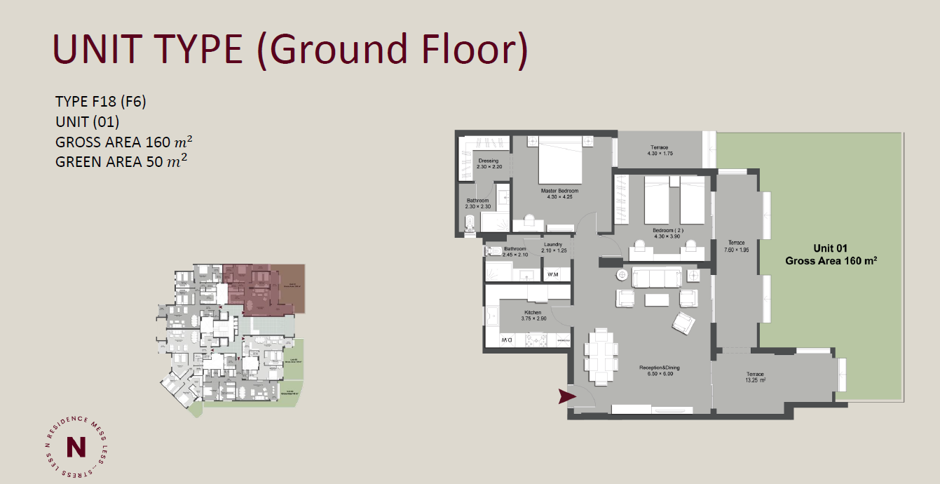 Floor plan for apartment at N Residence
