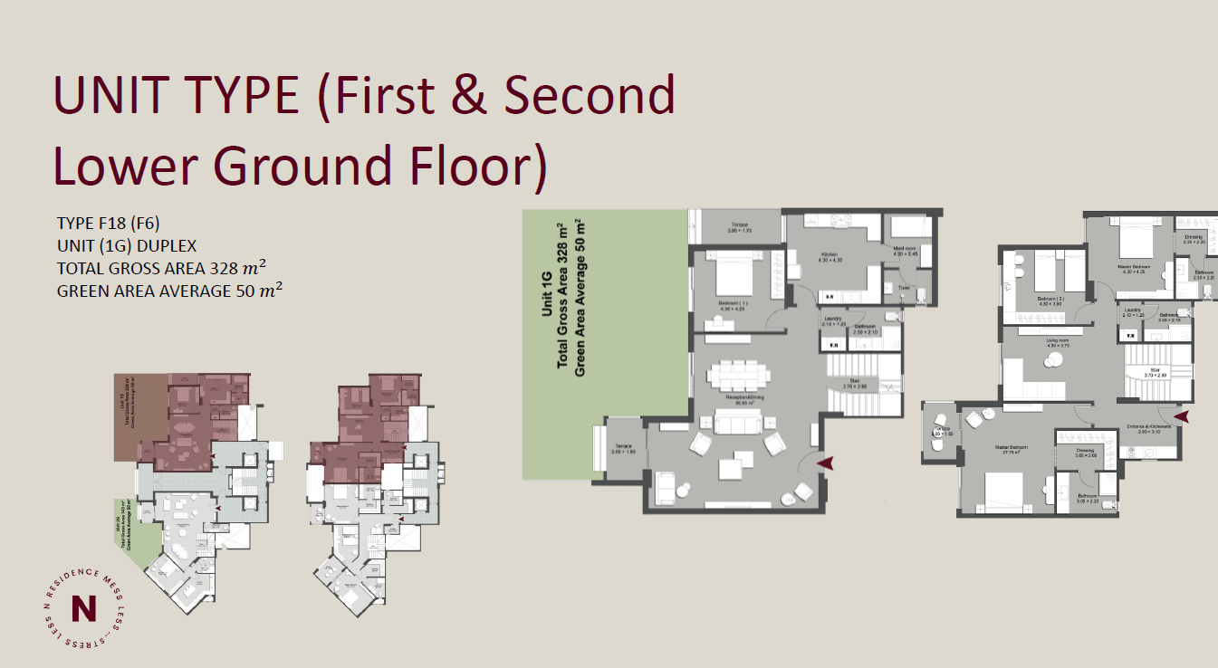 Floor plan for duplex at N Residence