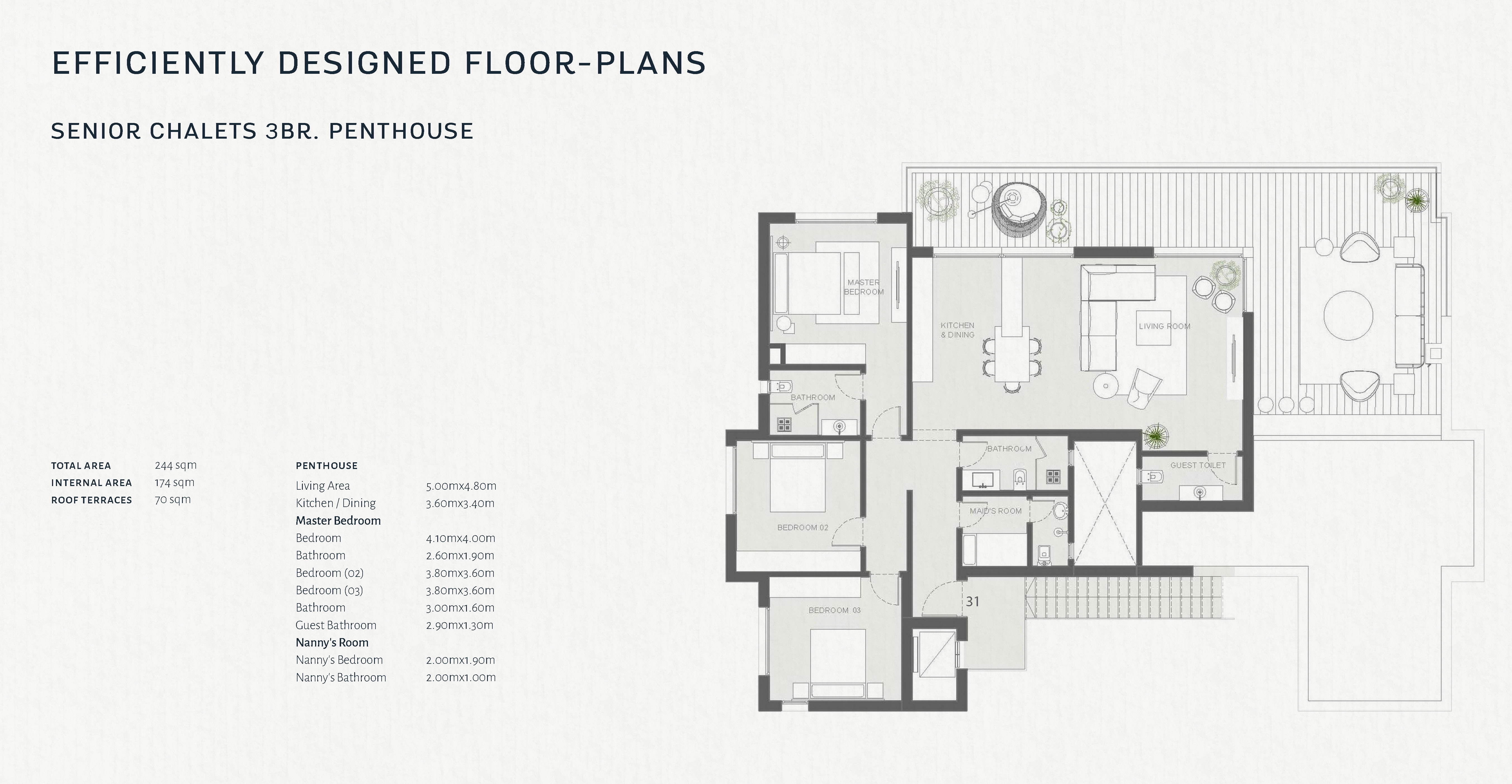 Floor plan for chalet at The Med