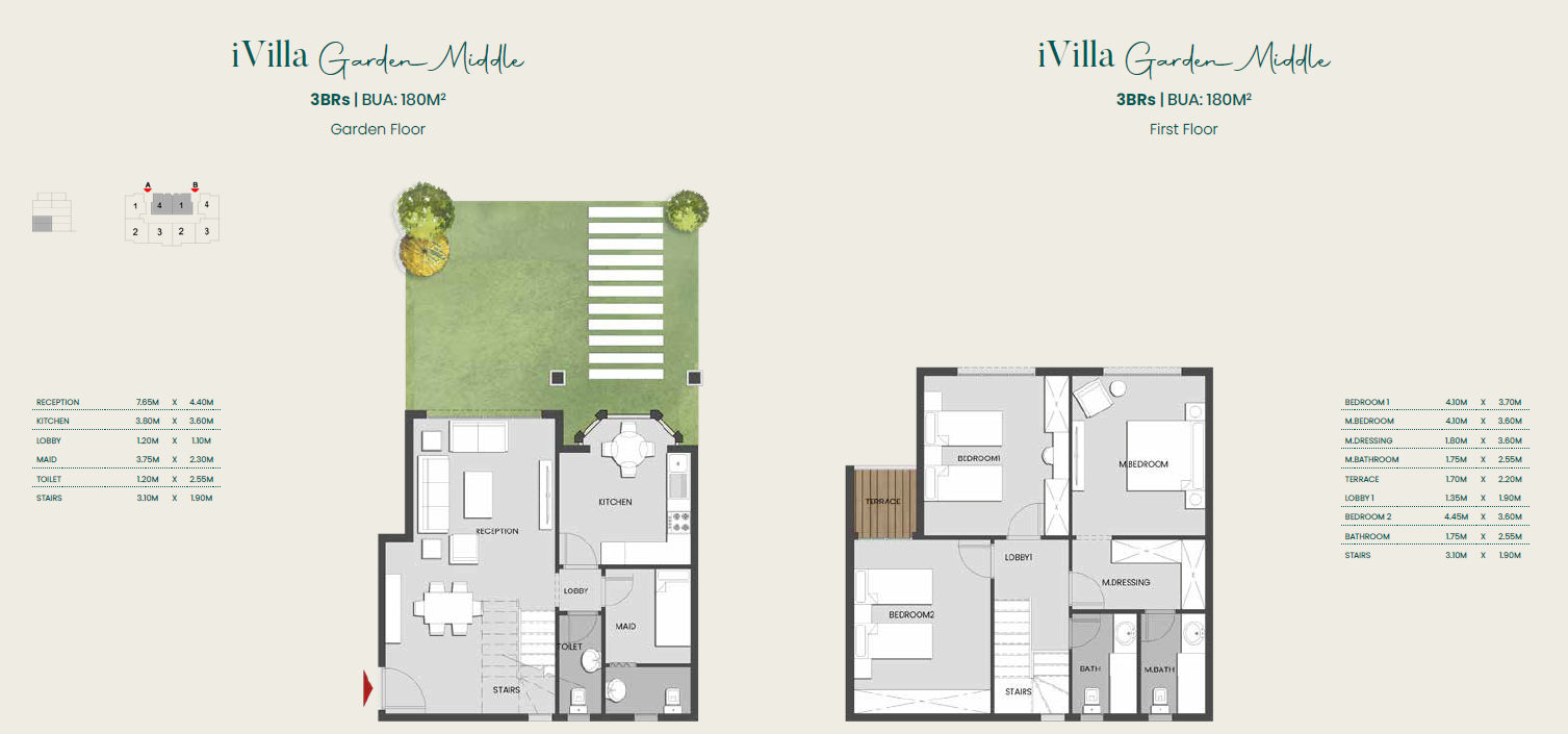Floor plan for duplex at Aliva Mountain View Mostakbal City
