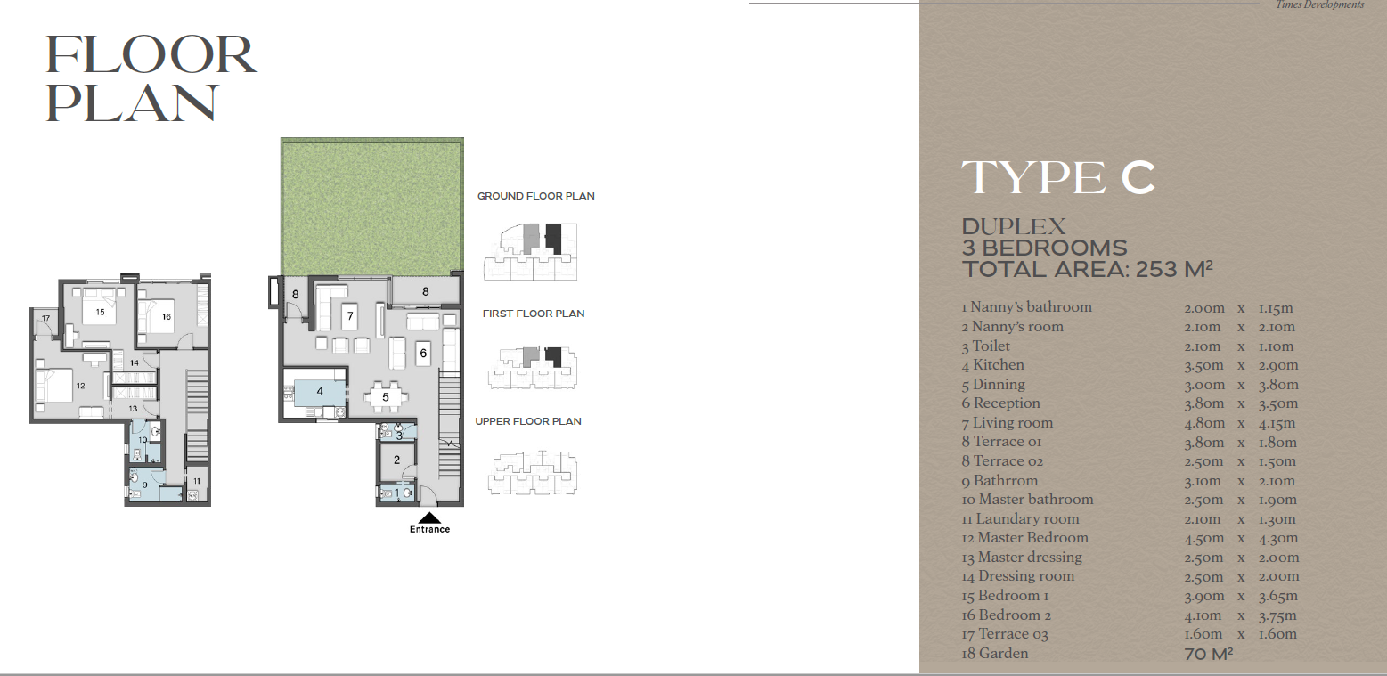 Floor plan for duplex at Avelin