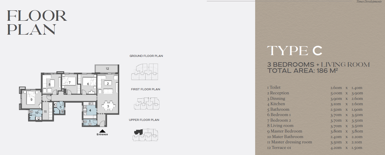 Floor plan for apartment at Avelin