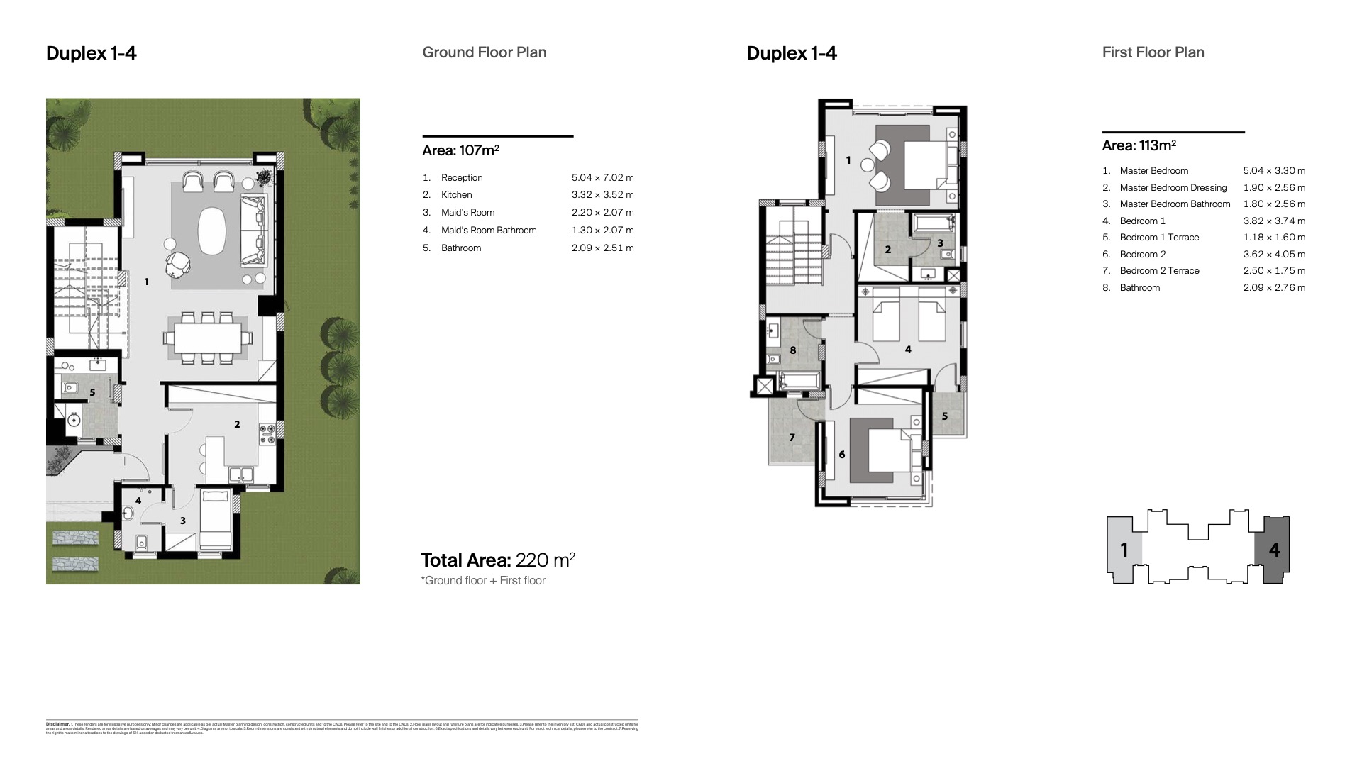 Floor plan for duplex at Etapa