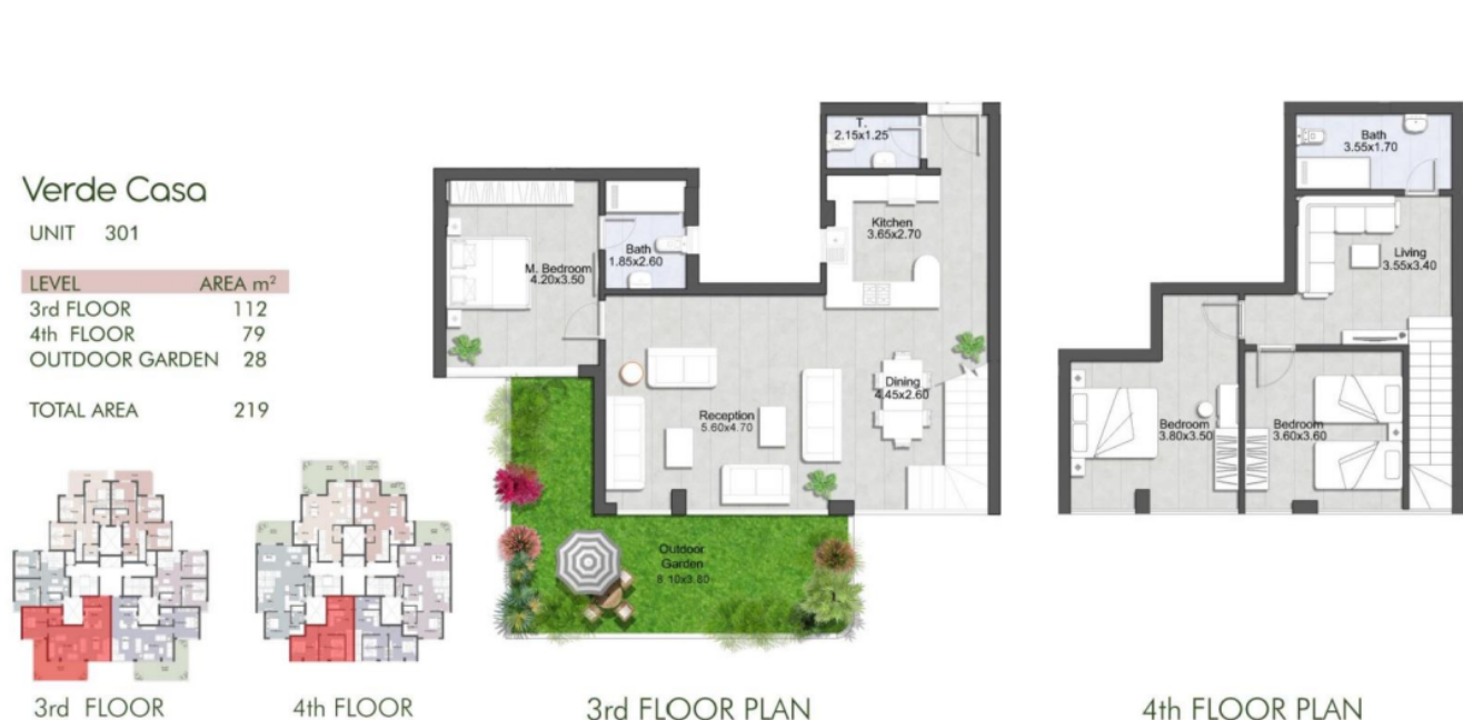 Floor plan for duplex at Talah