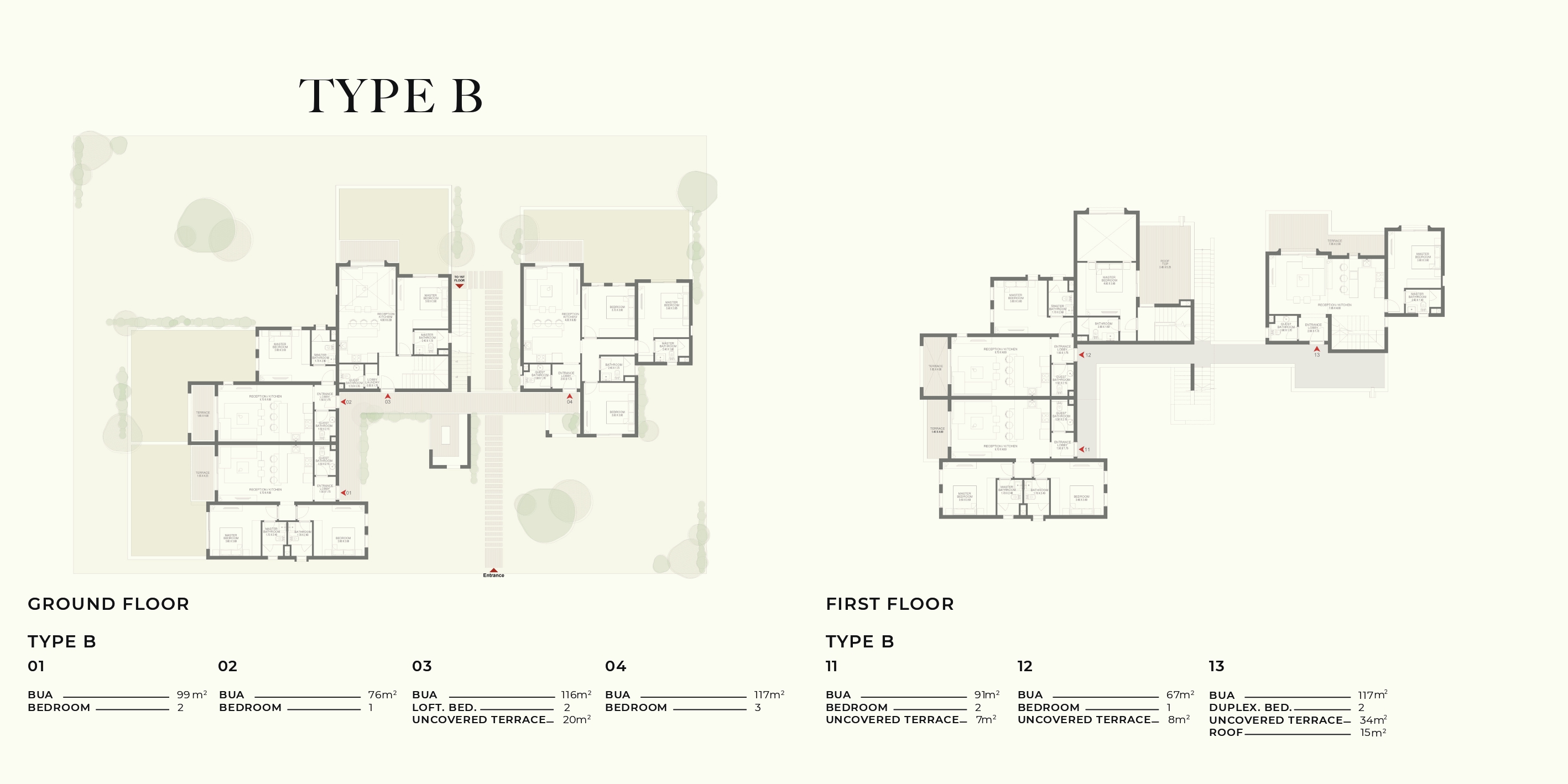 Floor plan for duplex at DUA