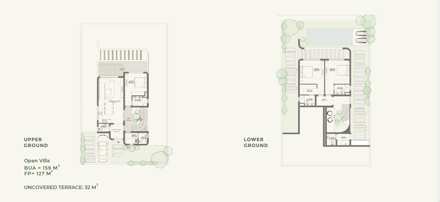 Floor plan for villa at Aden
