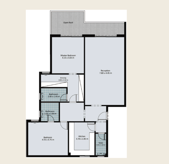 Floor plan for apartment at Fifth Square Al Marasem
