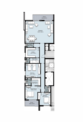 Floor plan for apartment at Fifth Square Al Marasem
