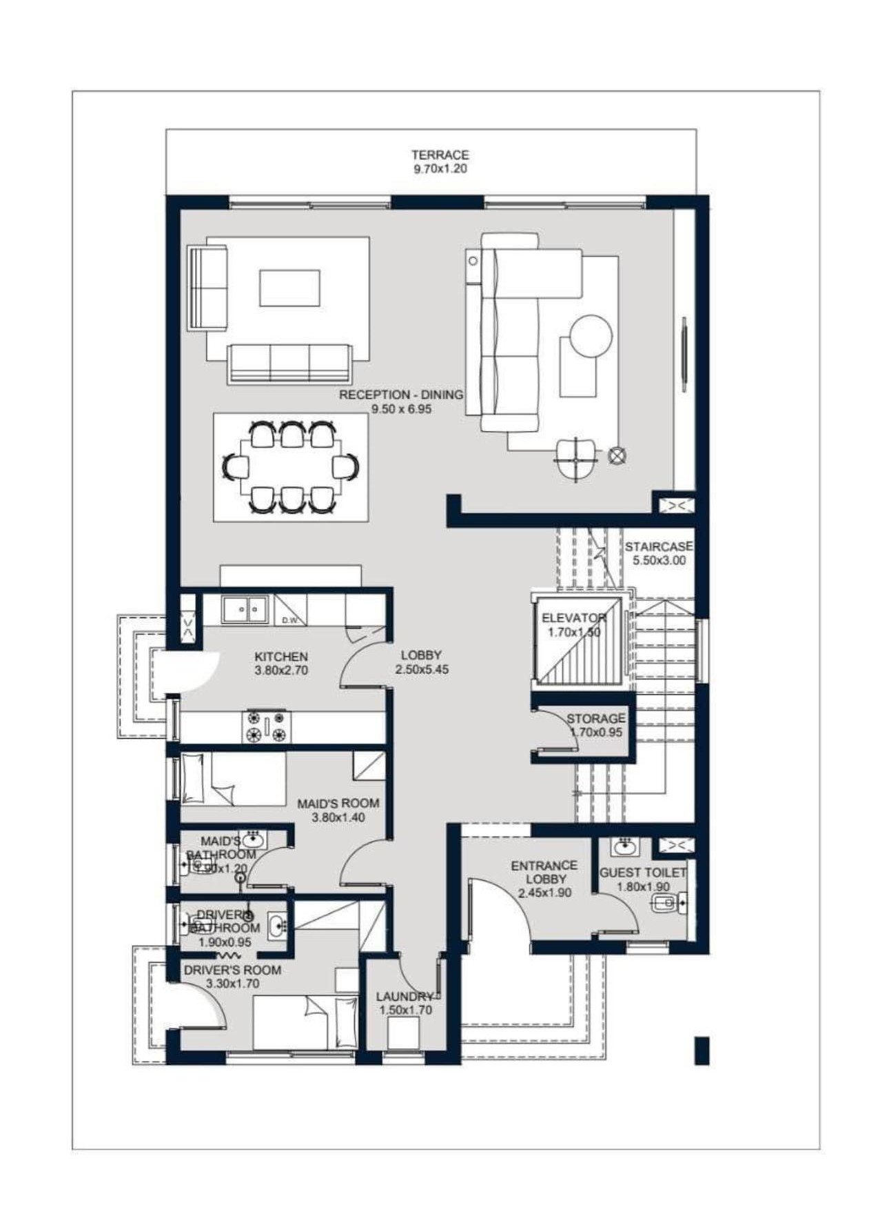 Floor plan for duplex at HAPTown