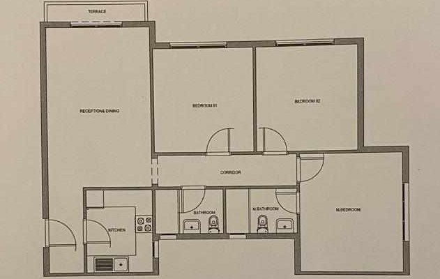 Floor plan for apartment at Aliva Mountain View Mostakbal City