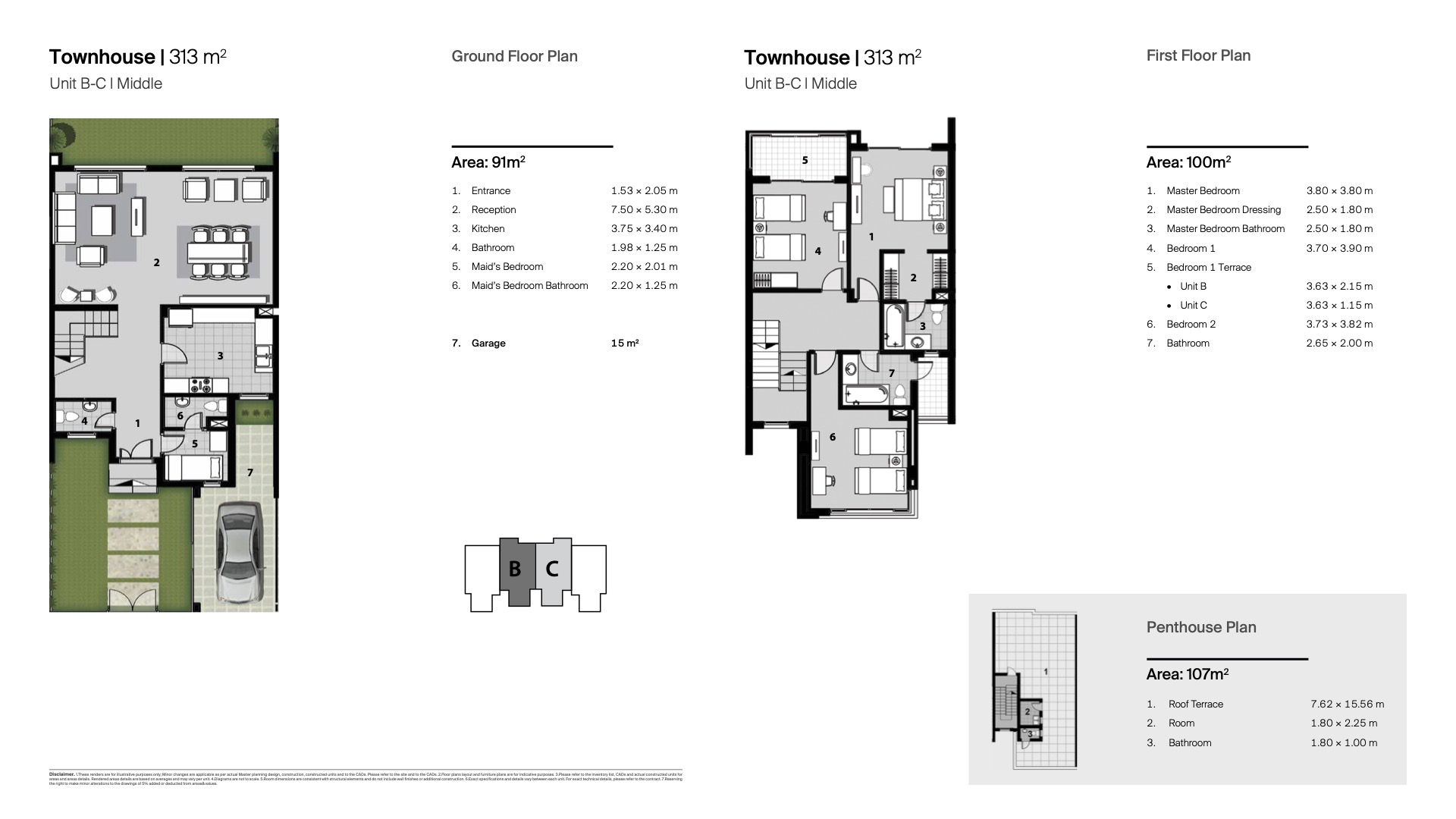 Floor plan for townhouse at Etapa