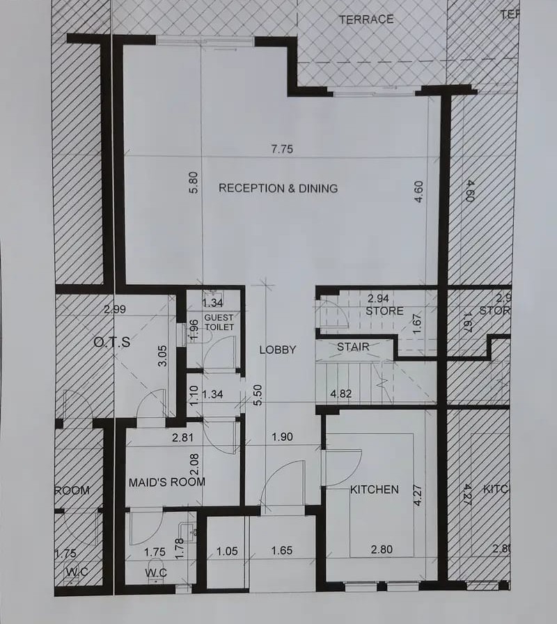 Floor plan for townhouse at Village West