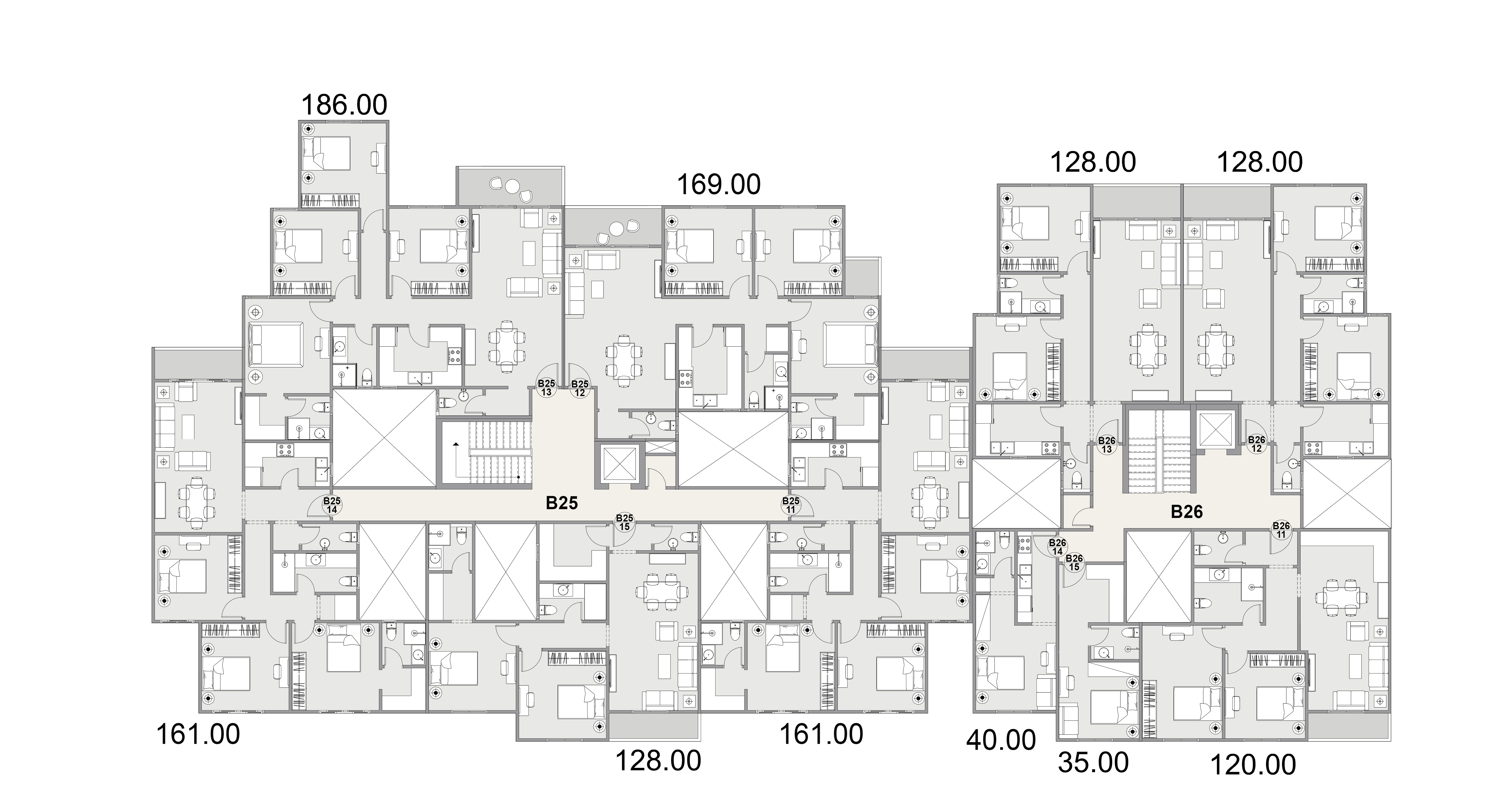 Floor plan for apartment at La Colina East